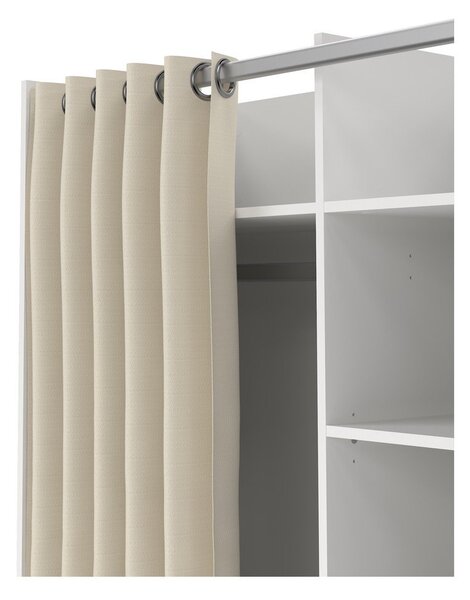 Bielo-béžová šatníková skriňa 100x160 cm Kit – Tvilum
