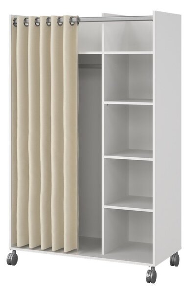 Bielo-béžová šatníková skriňa 100x160 cm Kit – Tvilum