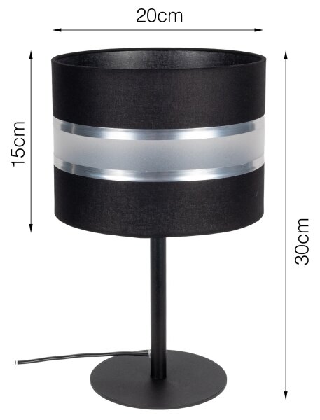Stolná lampa CORAL 1xE27/60W/230V čierna