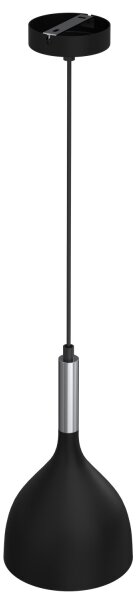 Luster na lanku NOAK 1xE27/15W/230V čierna/chróm