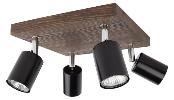 Spot-Light DO2910456 - Stropné bodové svietidlo MANARA 4xGU10/5W/230V borovica