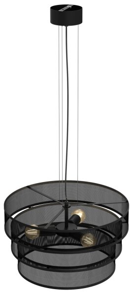 Luster na lanku GLUM 3xE27/60W/230V čierna