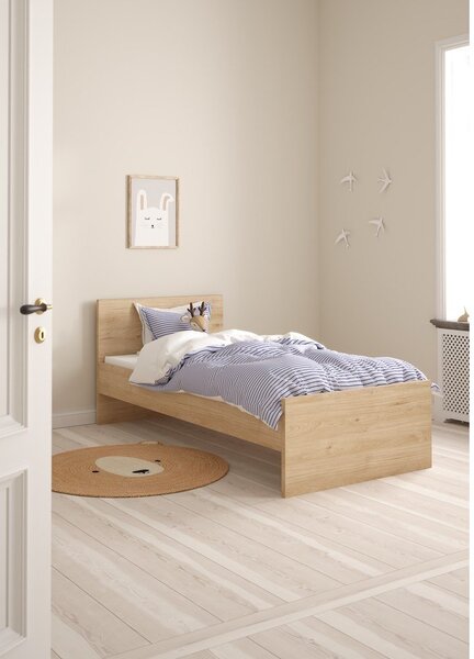 Jednolôžková posteľ v dekore duba v prírodnej farbe 90x190 cm Naia – Tvilum