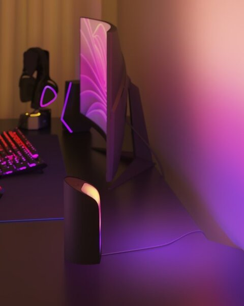 8720169385993 Philips Hue White and color Gradient Play Wall Washer stolové svietidlo 20W/1035lm 2000-6500K+RGB čierna 2-set + PSU + plug