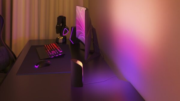 8720169339712 Philips Hue White and color Gradient Play Wall Washer stolové svietidlo 20W/1035lm 2000-6500K+RGB čierna + PSU + plug