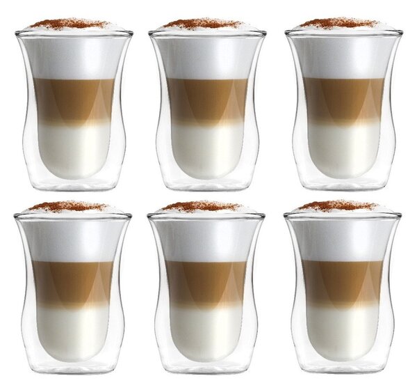 Dvojstenné sklenené hrnčeky v súprave 6 ks 250 ml – Vialli Design
