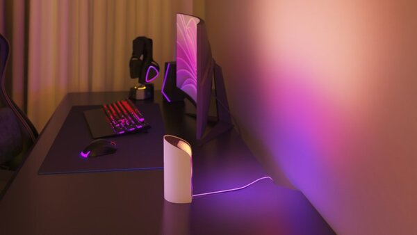 8720169385931 Philips Hue White and color Gradient Play Wall Washer stolové svietidlo 20W/1035lm 2000-6500K+RGB biela 2-set + PSU + plug