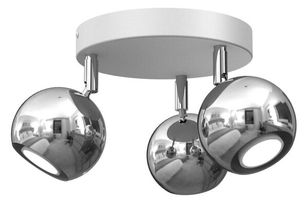 Bodové svietidlo COMET 3xGU10/8W/230V biela/lesklý chróm