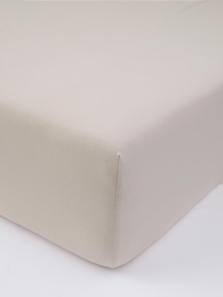 Jersey prostěradlo do postýlky s elastanem 70 × 140 cm – přírodní