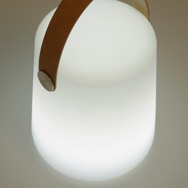 Bielo-hnedá vonkajšia lampa Kave Home Dialma