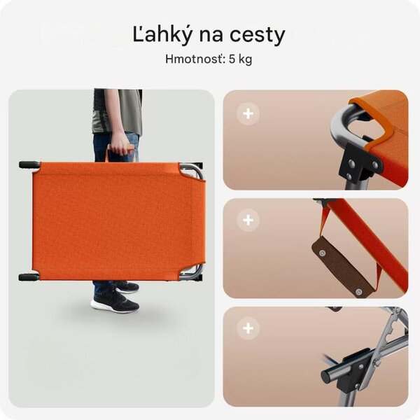 Záhradné lehátko Ibiza - oranžové