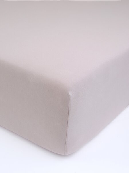 Jersey prostěradlo do postýlky s elastanem 70 × 140 cm – cappuccino