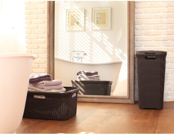Hnedý kôš na bielizeň Curver Hamper, 40 l