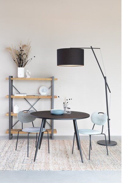 Čierna stojacia lampa White Label Tokio