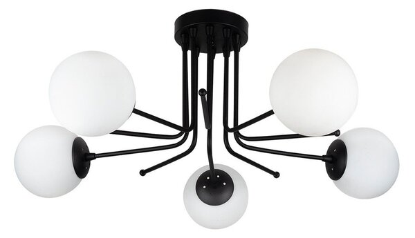 Čierne stropné svietidlo Squid Lighting Star, výška 34 cm