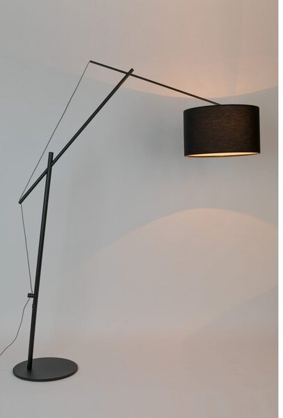 Čierna stojacia lampa White Label Tokio
