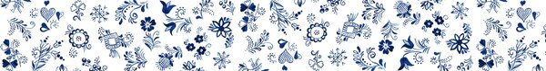 DIMEX | Vliesová samolepiaca bordúra Cibulák SBD-15-020 | 15 cm x 5 m | biela, modrá