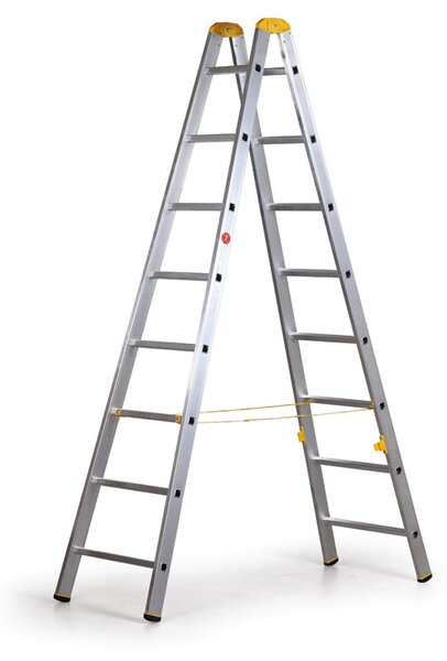 Hliníkové štafle ALVE FORTE, 2x8 priečok, výška 2,29 m