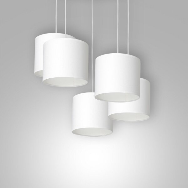 Luster na lanku ARDEN 5xE27/60W/230V biela