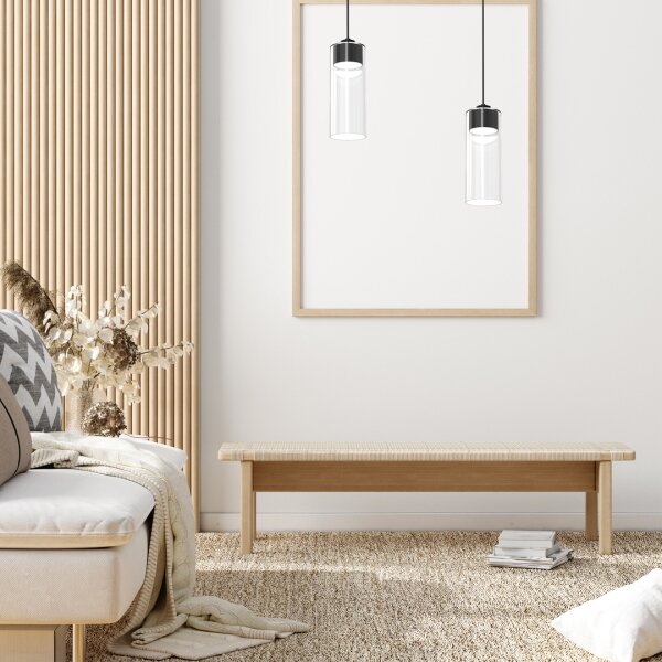 Luster na lanku CLARISSA 1xGX53/12W/230V čierna