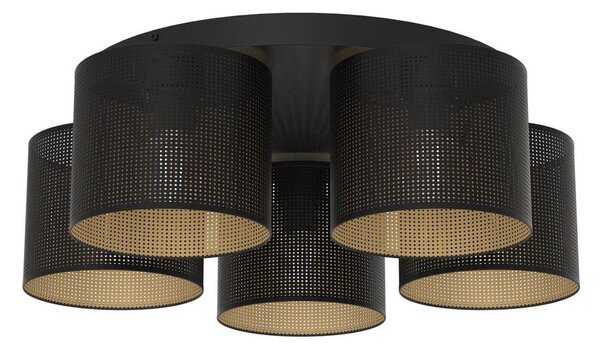 Luster prisadený LOFT SHADE 5xE27/60W/230V čierna/zlatá
