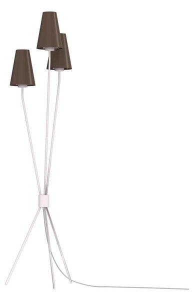 Stojacia lampa TREFOT 3xE14/15W/230V hnedá/krémová