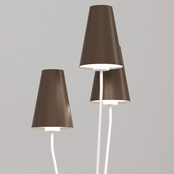 Stojacia lampa TREFOT 3xE14/15W/230V hnedá/krémová