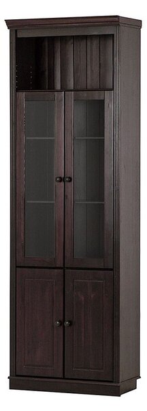 Hnedá vitrína z borovicového dreva 74x223 cm Anita – Støraa
