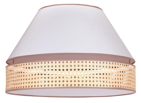 Duolla - Stropné svietidlo AVIGNON 1xE27/15W/230V pr. 50 cm biela/ratan