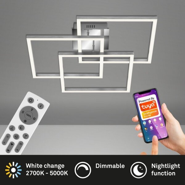 Brilo - LED Stmievateľný prisadený luster FRAME LED/40W/230V Wi-Fi Tuya + DO