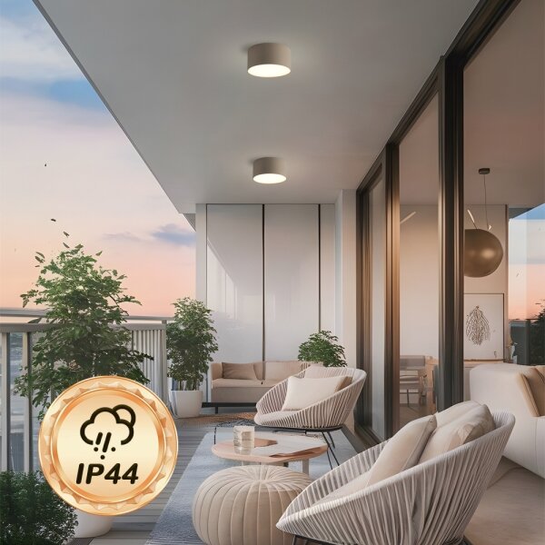 BRILAGI - LED vonkajšie stropné svietidlo FORIS LED/14W/230V pr. 12 cm béžové IP44