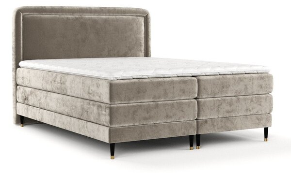 Svetlohnedá boxspring posteľ 200x200 cm Dove – Maison de Rêve