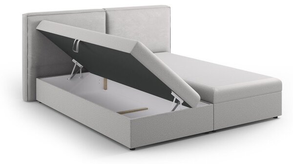 Svetlosivá boxspring posteľ s úložným priestorom 180x200 cm Arendal – Cosmopolitan Design