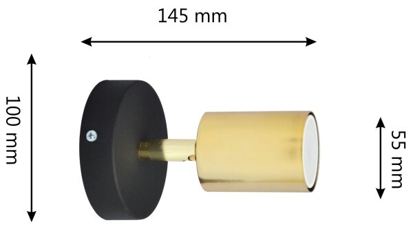 LED Nástenné bodové svietidlo TUNE 1xGU10/4,8W/230V zlatá/čierna