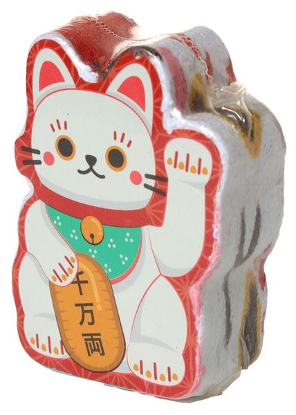 Stlačený cestovný uterák v tablete s mačkou Maneki Neko Farba: červená
