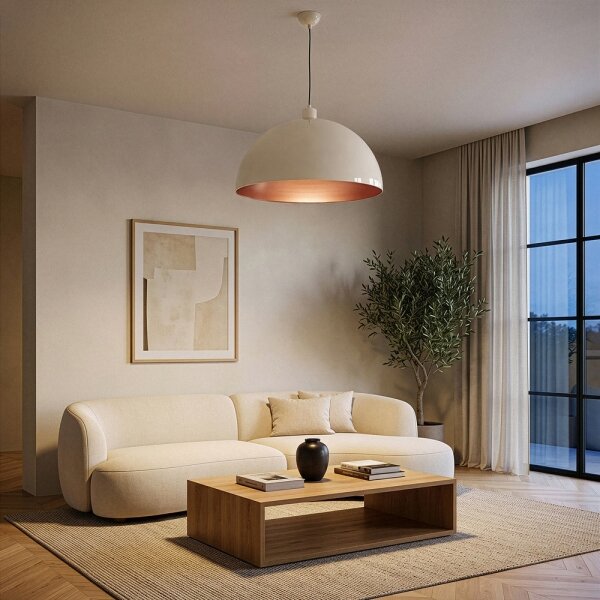 Brilagi - LED luster na lankách METALO 1xE27/40W/230V pr. 60 cm béžová/medená