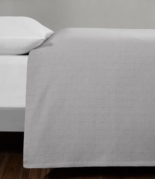 Sivý bavlnený pléd na dvojlôžko 200x230 cm Serenity – Mijolnir