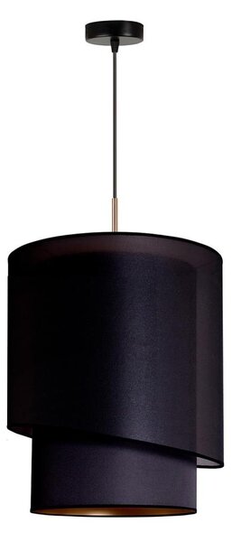 Duolla - Luster na lanku PARIS 1xE27/15W/230V pr. 40 cm čierna/zlatá
