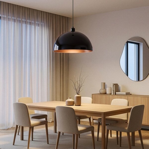 Brilagi - LED luster na lanku METALO 1xE27/40W/230V pr. 40 cm čierna/medená