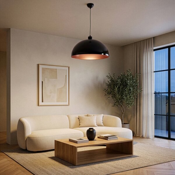 Brilagi - LED luster na lanku METALO 1xE27/40W/230V pr. 40 cm čierna/medená