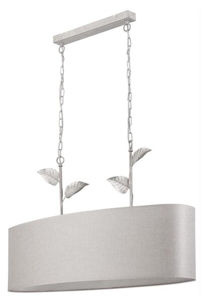 Luster na reťazi NOEMI 2xE27/60W/230V strieborná/biela patina