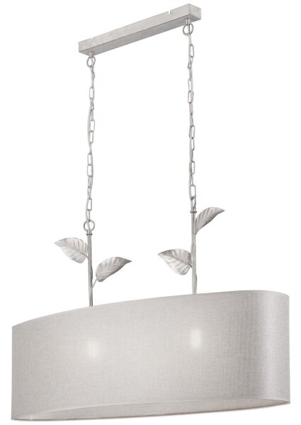 Luster na reťazi NOEMI 2xE27/60W/230V strieborná/biela patina