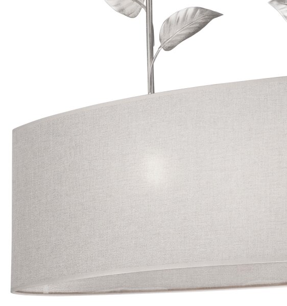 Luster na reťazi NOEMI 2xE27/60W/230V strieborná/biela patina