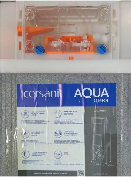 Cersanit Presto - Tlačidlo pre Cersanit modul Aqua, Link, Hi-tec, Hit, čierna matná, K97-418