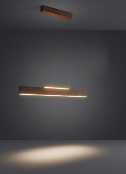 Eglo 39346 - LED závesný luster CLIMENE LED/17W/230V + LED/4,2W orech