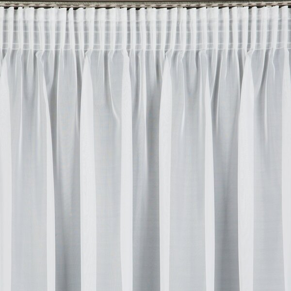 ZÁCLONA NA PÁSKE LUCY 350X150 CM BIELA