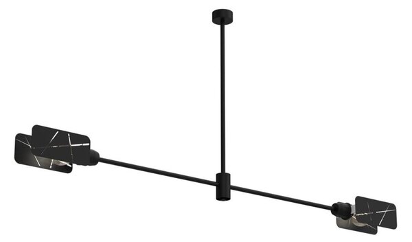 Luster na tyči ASTRA 2xE27/60W/230V čierna