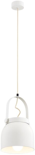 Argon 8280 - Luster na lanku LOGAN 1xE27/15W/230V pr. 20 cm biela