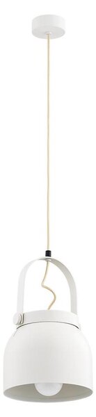 Argon 8280 - Luster na lanku LOGAN 1xE27/15W/230V pr. 20 cm biela