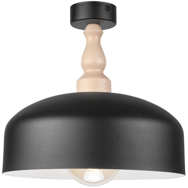 Prisadený luster RINA 1xE27/15W/230V čierna/buk